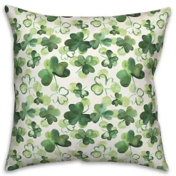 New Watercolor Clovers Indoor/Outdoor Pillow Pillows