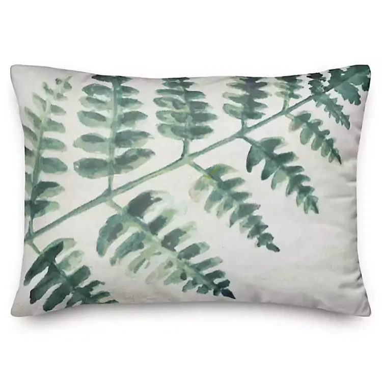 Watercolor Fern Accent Pillow Pillows