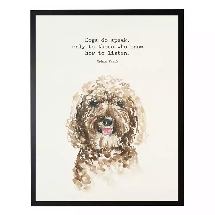 Kirklands Home Wall Quotes & Signs|Watercolor Goldendoodle Quote Framed Art Print