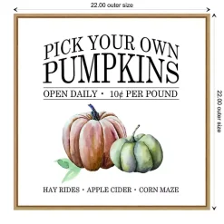 Sale Watercolor Pick Your Own Pumpkins Framed Wall Art Fall
