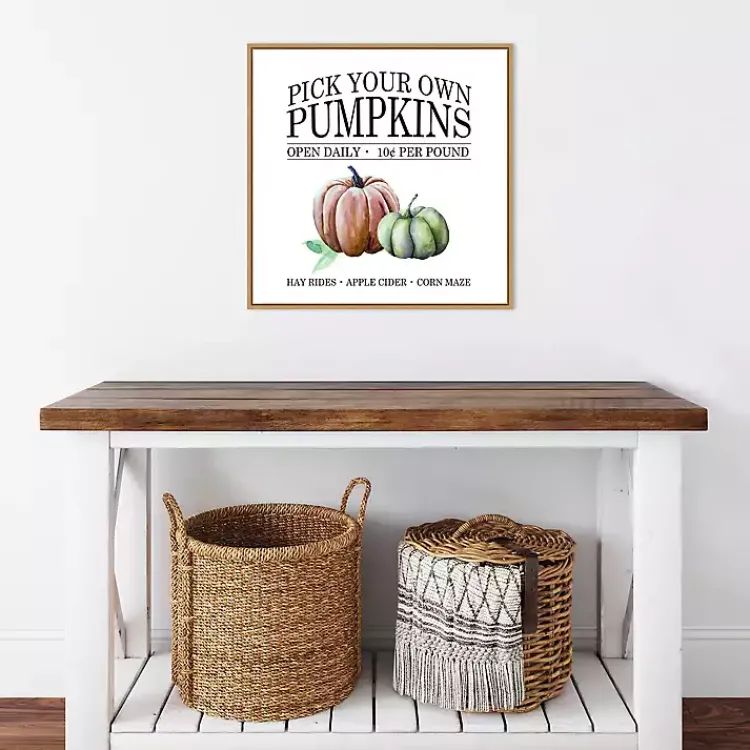 Sale Watercolor Pick Your Own Pumpkins Framed Wall Art Fall