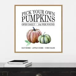 Sale Watercolor Pick Your Own Pumpkins Framed Wall Art Fall
