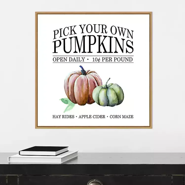 Sale Watercolor Pick Your Own Pumpkins Framed Wall Art Fall
