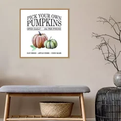 Sale Watercolor Pick Your Own Pumpkins Framed Wall Art Fall