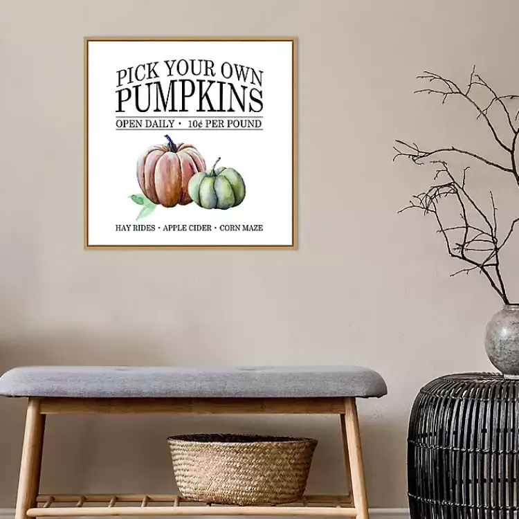 Sale Watercolor Pick Your Own Pumpkins Framed Wall Art Fall