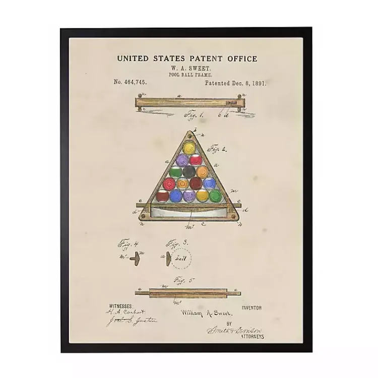 Kirklands Home Framed Art|Watercolor Pool Ball Frame Framed Art Print Tan