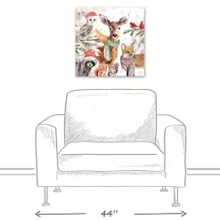 Online Watercolor Woodland Creatures Canvas Art Print Christmas Art & Wall Decor