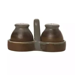 Kirklands Home Kitchen Accessories|Weathered Salt and Pepper Shaker Set Brown