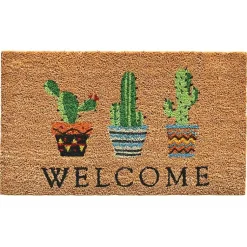 Kirklands Home Doormats|Welcome Cactus Trio Doormat