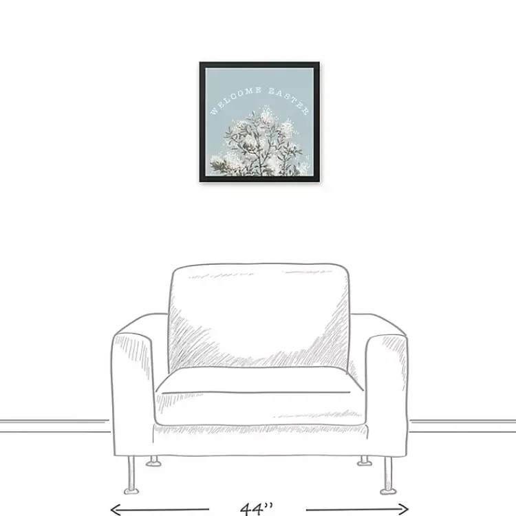 Best Welcome Easter Hydrangea Framed Canvas Art Print Easter Decorations