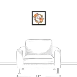 Outlet Welcome Fall Wreath Framed Canvas Art Print Fall