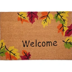 New Welcome Falling Leaves Doormat, 29x17 in. Fall
