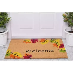 New Welcome Falling Leaves Doormat, 29x17 in. Fall