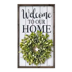 Kirklands Home Wall Quotes & Signs|Welcome Interchangeable Wreath Wall Plaque