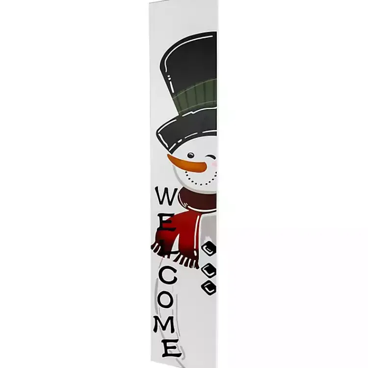 Hot Welcome Snowman Christmas Porch Board Outdoor Christmas Decorations