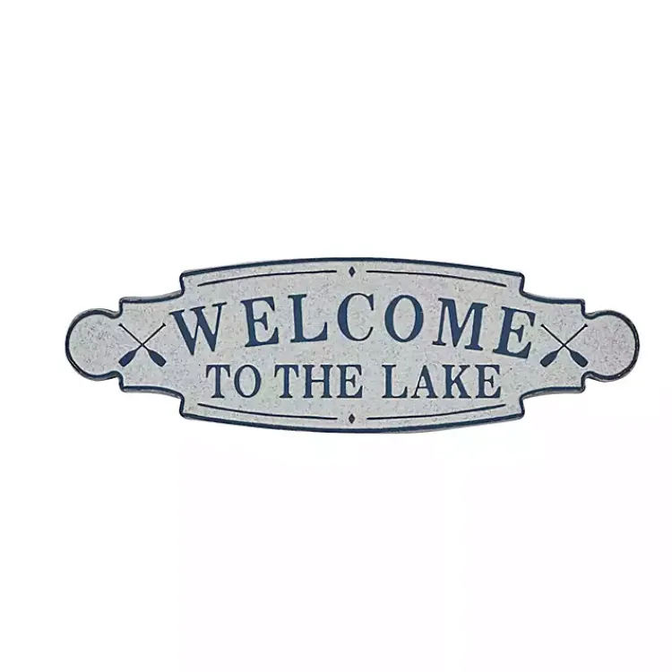 Kirklands Home Wall Quotes & Signs|Welcome To The Lake Metal Wall Plaque
