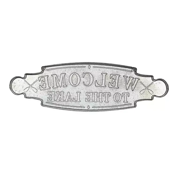 Kirklands Home Wall Quotes & Signs|Welcome To The Lake Metal Wall Plaque