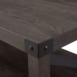 Kirklands Home Coffee Tables|Wenge Sable Gray X-Frame Coffee Table