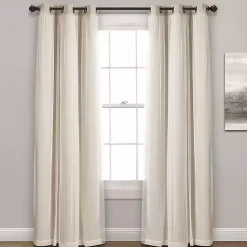 Kirklands Home Curtains & Drapes|Wheat Curtain Panel Set with Overlay, 120 in. Ivory