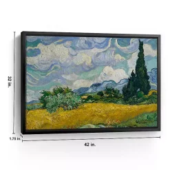 Kirklands Home Canvas Art|Wheat Field with Cypresses Canvas Print, 42x32 in.