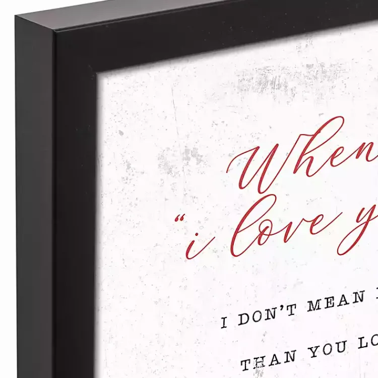Clearance When I Say I Love You Framed Canvas Art Print Valentines Day Decorations