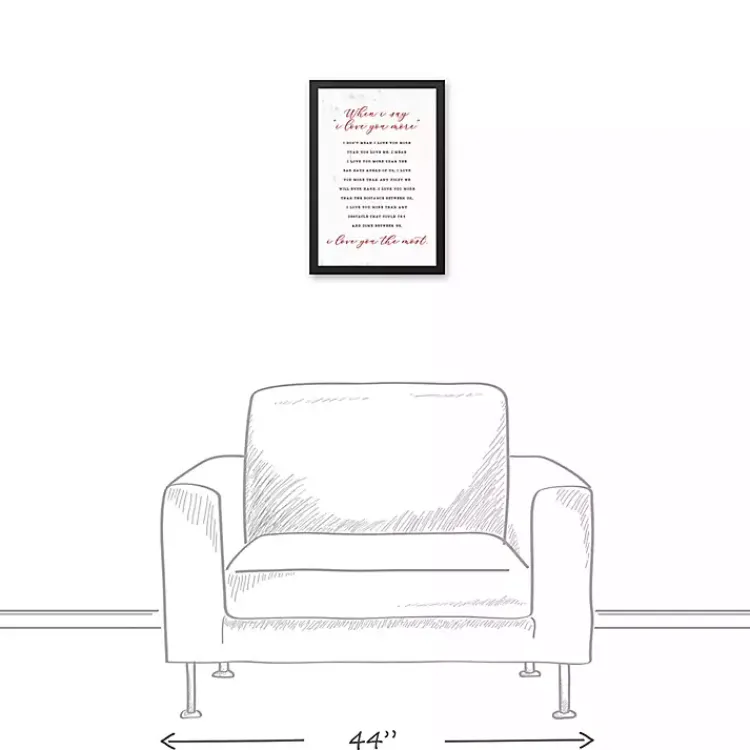 Clearance When I Say I Love You Framed Canvas Art Print Valentines Day Decorations