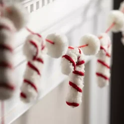 Discount Whimsical Candy Cane Garland Christmas Tree Decorations