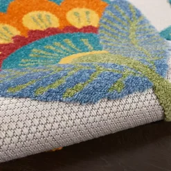 Kirklands Home Outdoor Rugs|Whimsical Flowers Outdoor Area Rug, 6x9 Multi