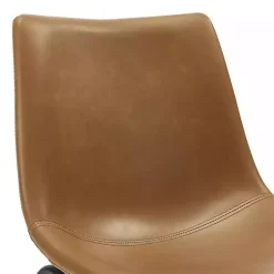 Kirklands Home Bar Stools & Counter Height Stools|Whiskey Faux Leather Counter Stools, Set of 2 Brown