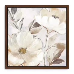 Kirklands Home Framed Art|Whisper White Florals Framed Canvas Art Print