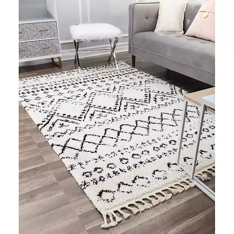 Kirklands Home Area Rugs|Whisper White Moon Accent Rug, 2x8