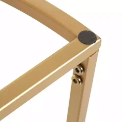 Kirklands Home Accent & End Tables|& Gold Half Moon Dorrah Accent Table White