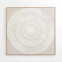 Kirklands Home Canvas Art|Abstract Swirl Framed Canvas Art Print White