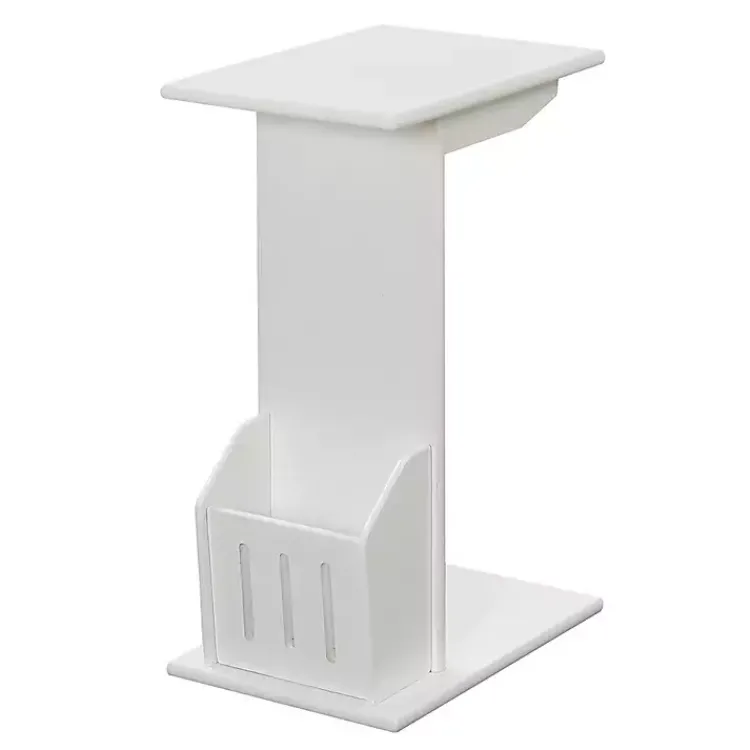 Kirklands Home Accent & End Tables|Accent Table with Magazine Holder White