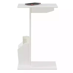 Kirklands Home Accent & End Tables|Accent Table with Magazine Holder White