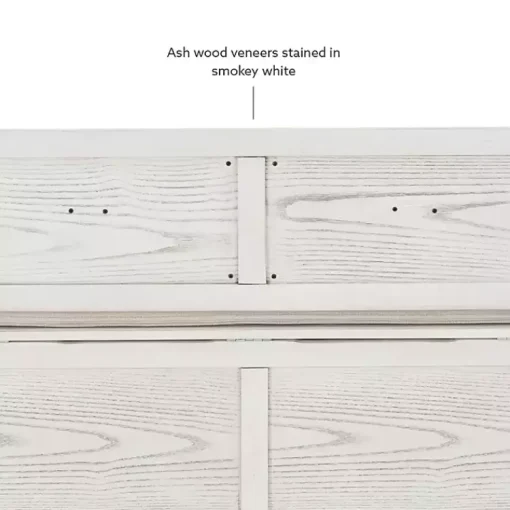 Kirklands Home Benches & Ottomans|White and Beige Carlton Storage Bench