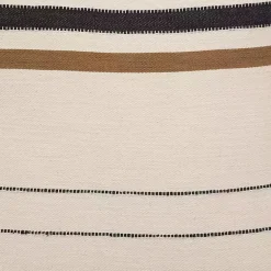 Hot White and Brown Striped Pillow Pillows