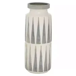 Online White and Gray Geometric Triangle Vase, 17 in. Vases