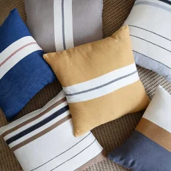 Hot White and Gray Striped Pillow Pillows