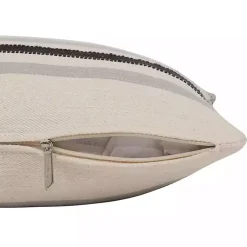 Hot White and Gray Striped Pillow Pillows