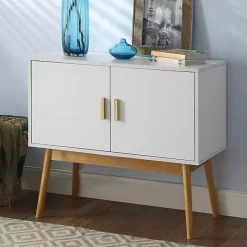Kirklands Home Cabinets & Sideboards|and Natural Wood Reversible Doors Cabinet White