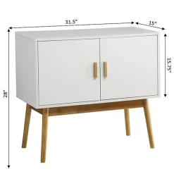Kirklands Home Cabinets & Sideboards|and Natural Wood Reversible Doors Cabinet White