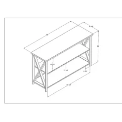 Kirklands Home Console Tables|White and Rustic Oak Wood Farmhouse Console Table