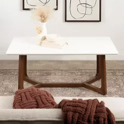 Kirklands Home Coffee Tables|and Walnut Olivia Coffee Table White