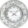 Kirklands Home Clocks|White Arabesque Mosaic Frame Wall Clock