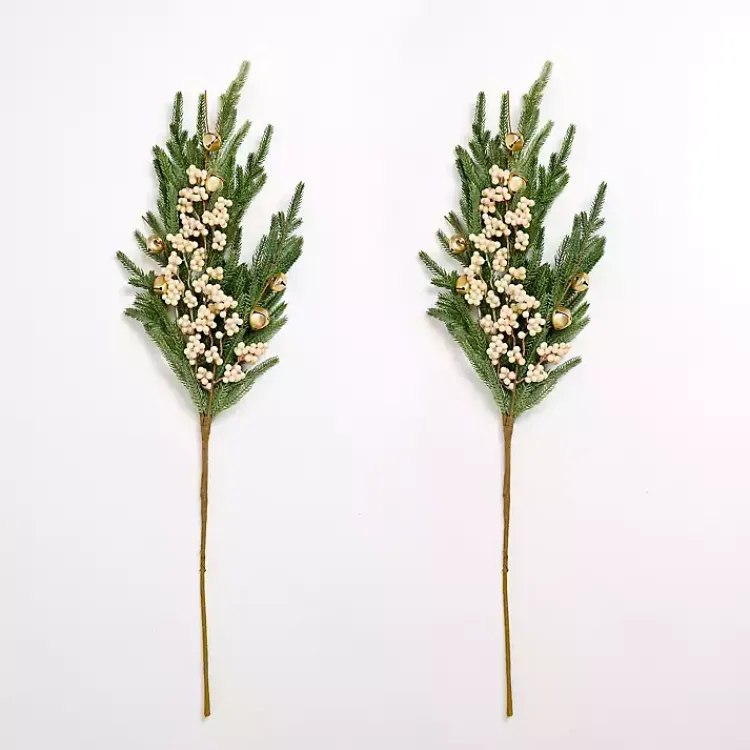 Hot Berries & Bells Christmas Stems, Set of 2 Stems & Bouquets