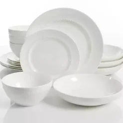 Kirklands Home Dinnerware|Bone China 16-pc. Dinnerware Set White
