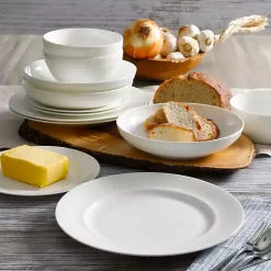 Kirklands Home Dinnerware|Bone China 16-pc. Dinnerware Set White