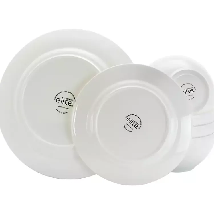 Kirklands Home Dinnerware|Bone China 16-pc. Dinnerware Set White