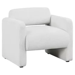 Kirklands Home Accent Chairs|Boucle Modern Accent Chair White